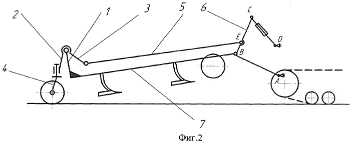Механизм заднего колеса полунавесного орудия (патент 2288557)