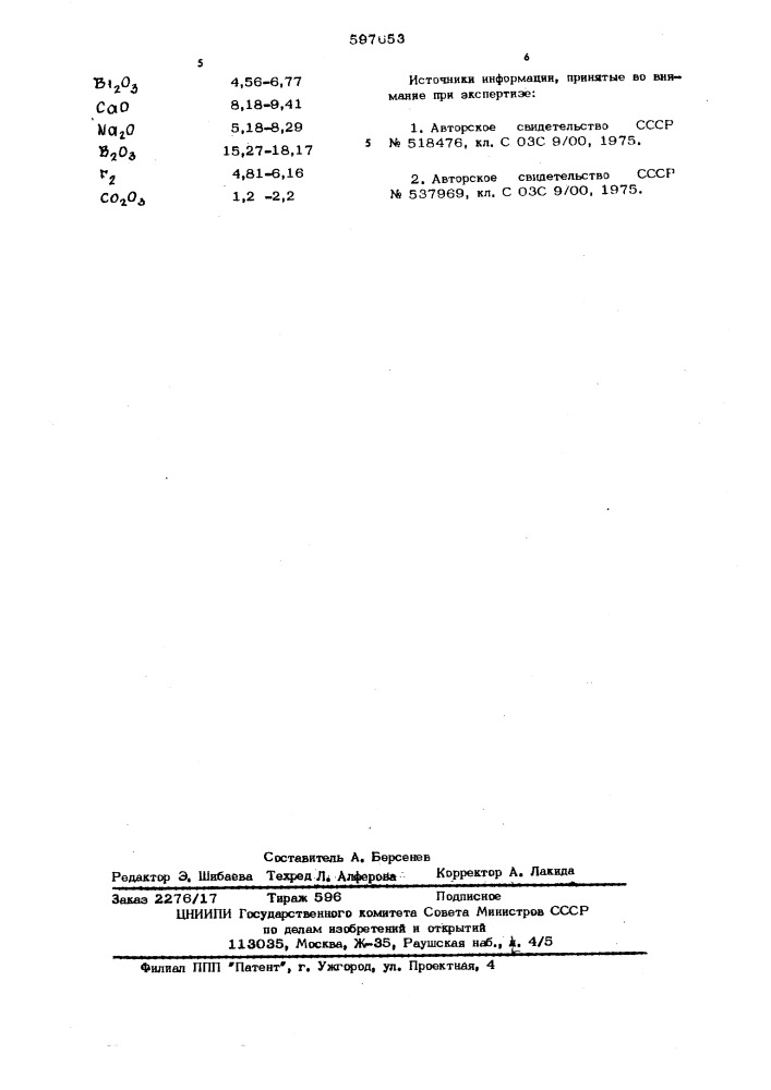 Восстановительная глазурь (патент 597653)