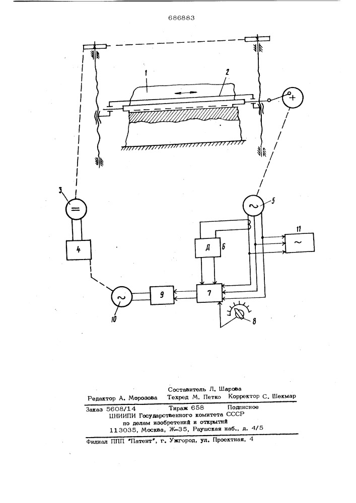 Устройство для управления распиловочным станком (патент 686883)