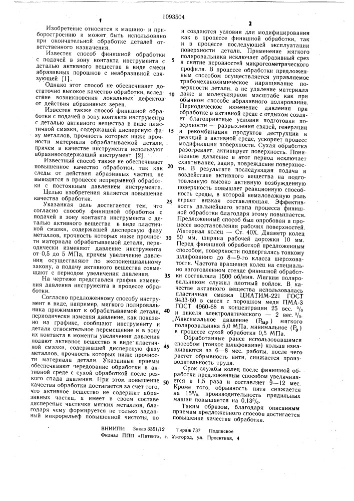 Способ финишной обработки (патент 1093504)