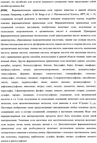 Соединения, подходящие для применения в качестве ингибиторов киназы raf (патент 2492166)