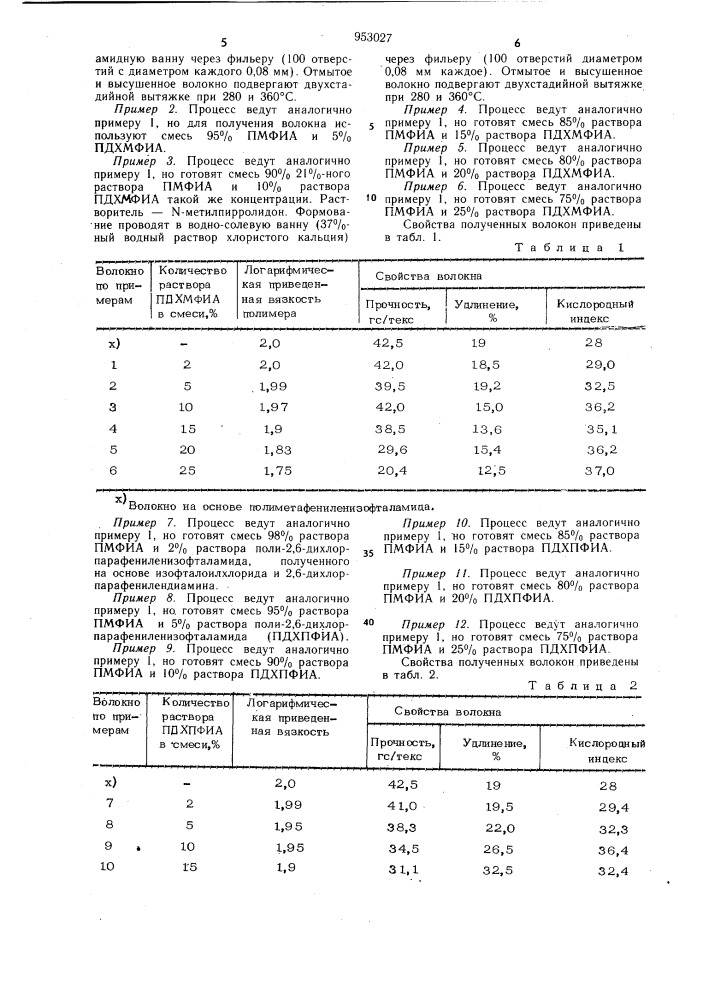 Способ получения огнестойкого полиметафениленизофталамидного волокна (патент 953027)