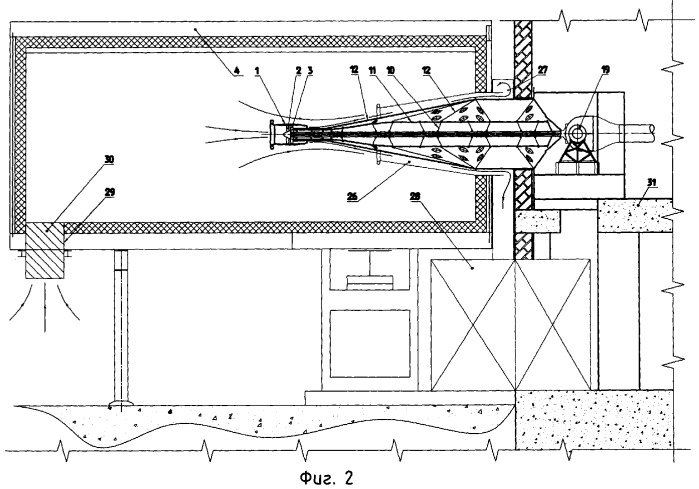 Стенд для аэродинамических и акустических исследований вентиляторов двухконтурных турбореактивных двигателей (трдд) (патент 2337342)