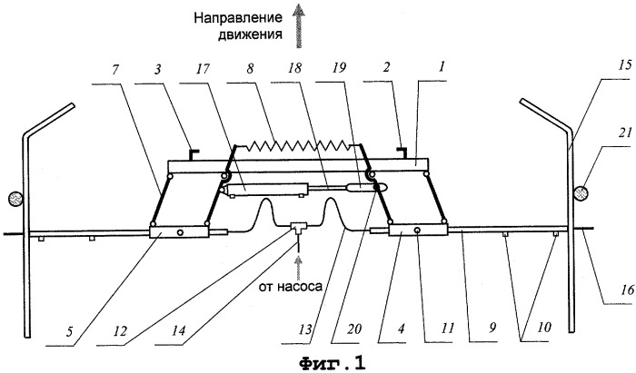 Устройство для внесения растворов гербицидов в приствольную полосу сада (патент 2350065)