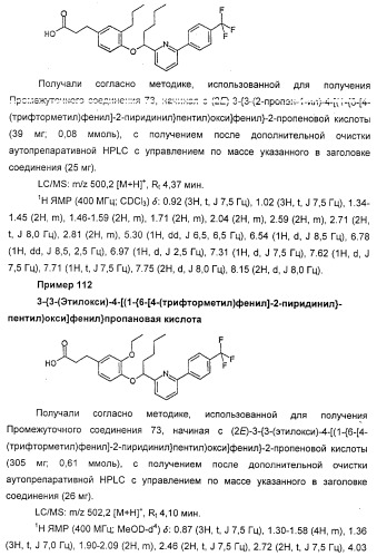 Производные фенилалкановой кислоты и фенилоксиалкановой кислоты, их применение и содержащая их фармацевтическая композиция (патент 2323929)