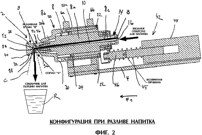 Разливное устройство с самоочищающимся соплом и способы его применения (патент 2312058)