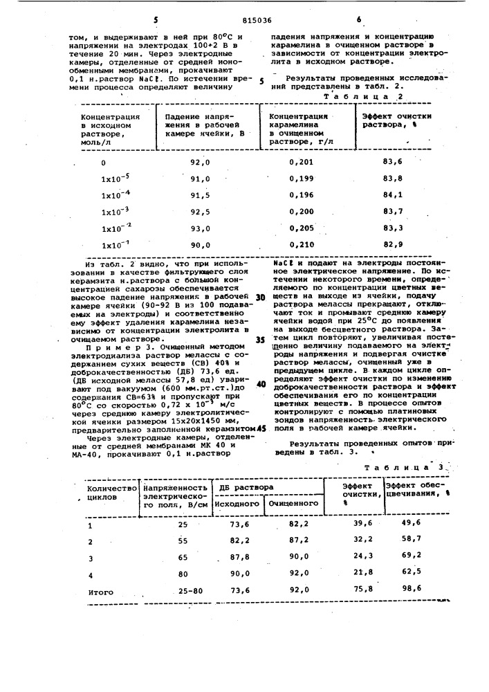 Способ очистки сахарсодержащегораствора (патент 815036)