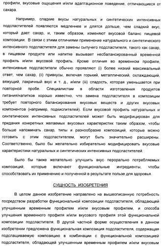 Композиция интенсивного подсластителя с фитостерином и подслащенные ею композиции (патент 2417033)