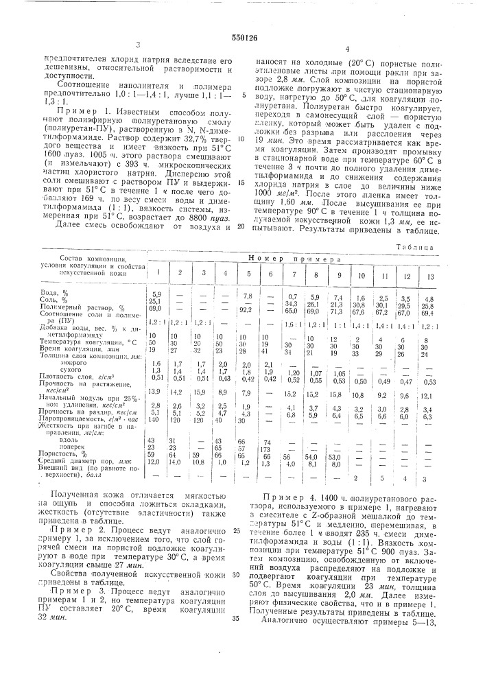 Способ получения искусственной кожи (патент 550126)