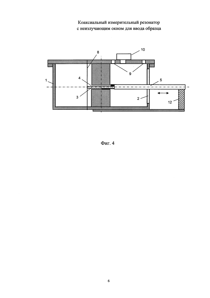 Коаксиальный измерительный резонатор с неизлучающим окном для ввода образца (патент 2626746)