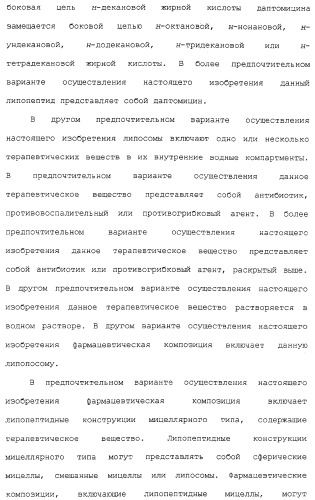 Способ очистки липопептида (варианты), антибиотическая композиция на основе очищенного липопептида (варианты) (патент 2311460)