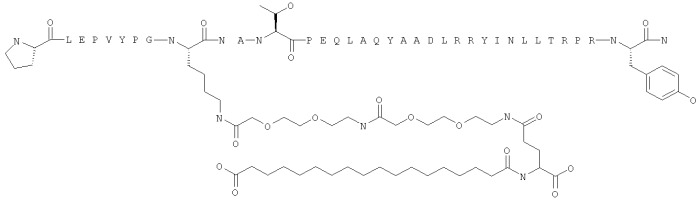 Длительно действующие агонисты рецепторов y2 и(или) y4 (патент 2504550)