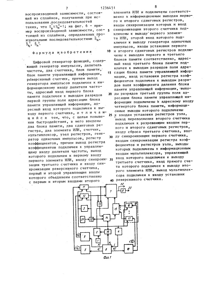 Цифровой генератор функций (патент 1236451)