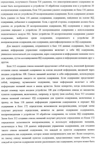 Устройство воспроизведения содержания, способы и программы управления воспроизведением содержания (патент 2310908)