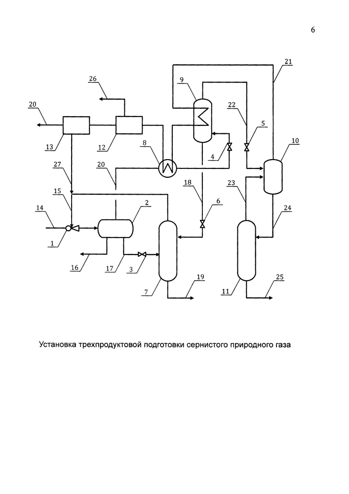 Установка трехпродуктовой подготовки сернистого природного газа (патент 2622925)