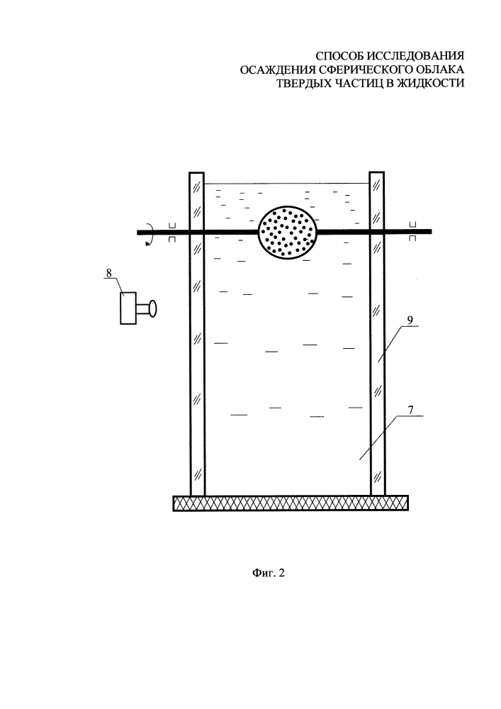 Способ исследования осаждения сферического облака твердых частиц в жидкости (патент 2620761)