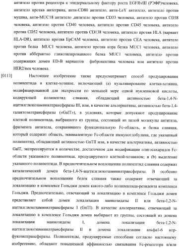 Конструкции слияния и их применение для получения антител с повышенными аффинностью связывания fc-рецептора и эффекторной функцией (патент 2407796)