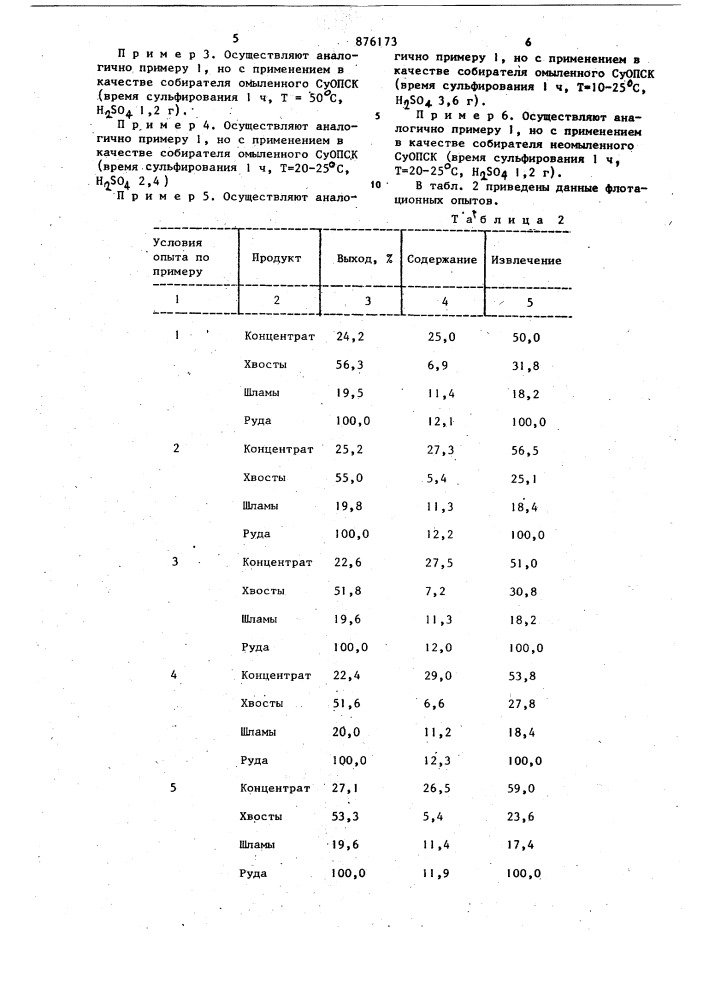 Собиратель для флотации несульфидных руд (патент 876173)