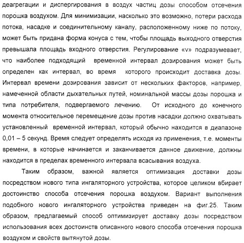 Деагрегация и диспергирование в воздух лекарственного порошка (патент 2322269)