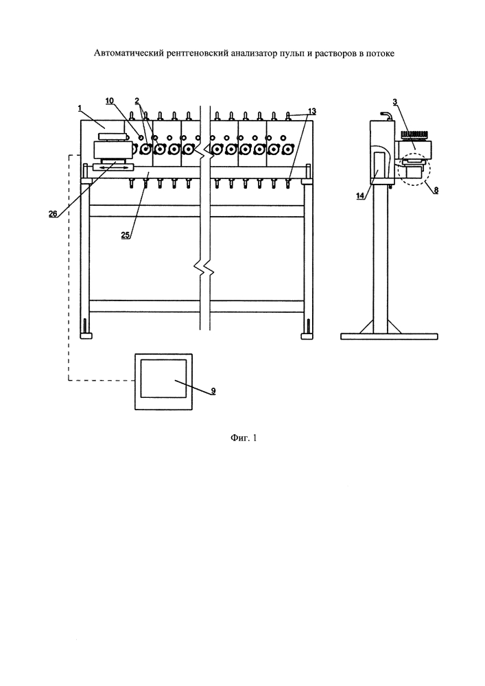 Автоматический рентгеновский анализатор пульп и растворов в потоке (патент 2594646)