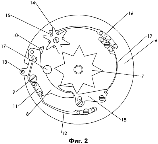 Часы с механическим устройством, позволяющим имитировать игру "орел и решка" (патент 2557342)