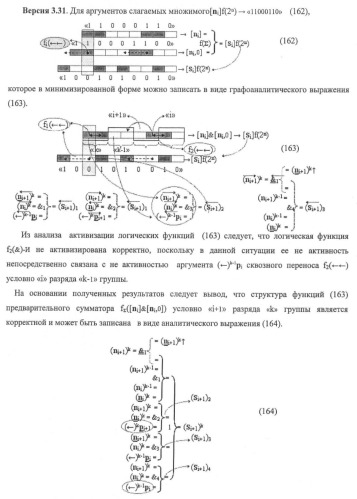 Функциональная структура предварительного сумматора f ([ni]&amp;[ni,0]) условно &quot;i&quot; и &quot;i+1&quot; разрядов &quot;k&quot; группы параллельно-последовательного умножителя f ( ) для позиционных аргументов множимого [ni]f(2n) с применением арифметических аксиом троичной системы счисления f(+1,0,-1) (варианты русской логики) (патент 2439658)