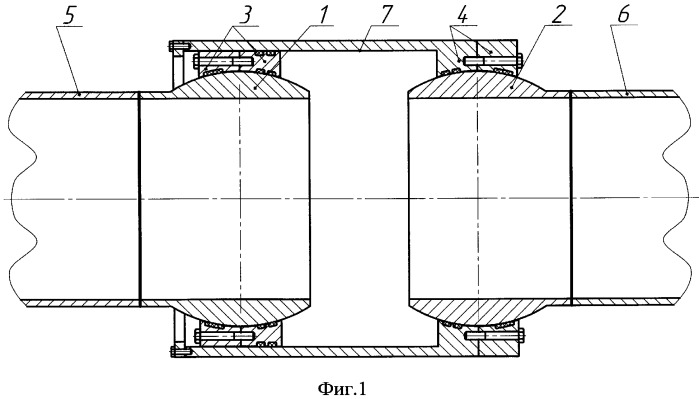 Шарнирное компенсирующее устройство для трубопроводов (патент 2313026)