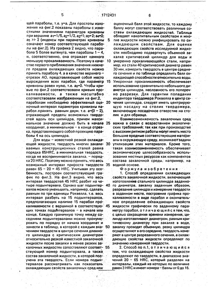 Способ юсуфова б.с. определения охлаждающих свойств закалочной жидкости (патент 1712431)