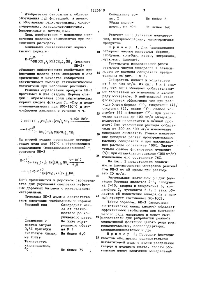 Собиратель для флотации руд (патент 1225619)