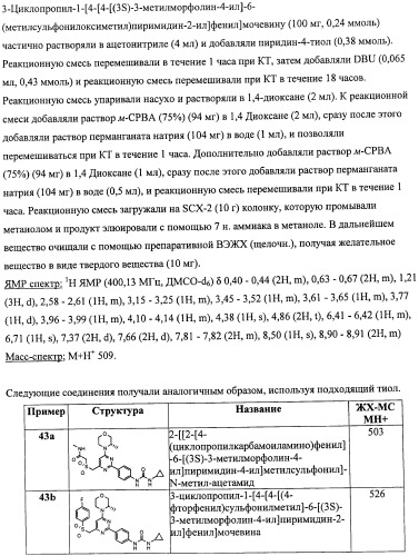 Производные морфолинопиримидина, полезные для лечения пролиферативных нарушений (патент 2440349)