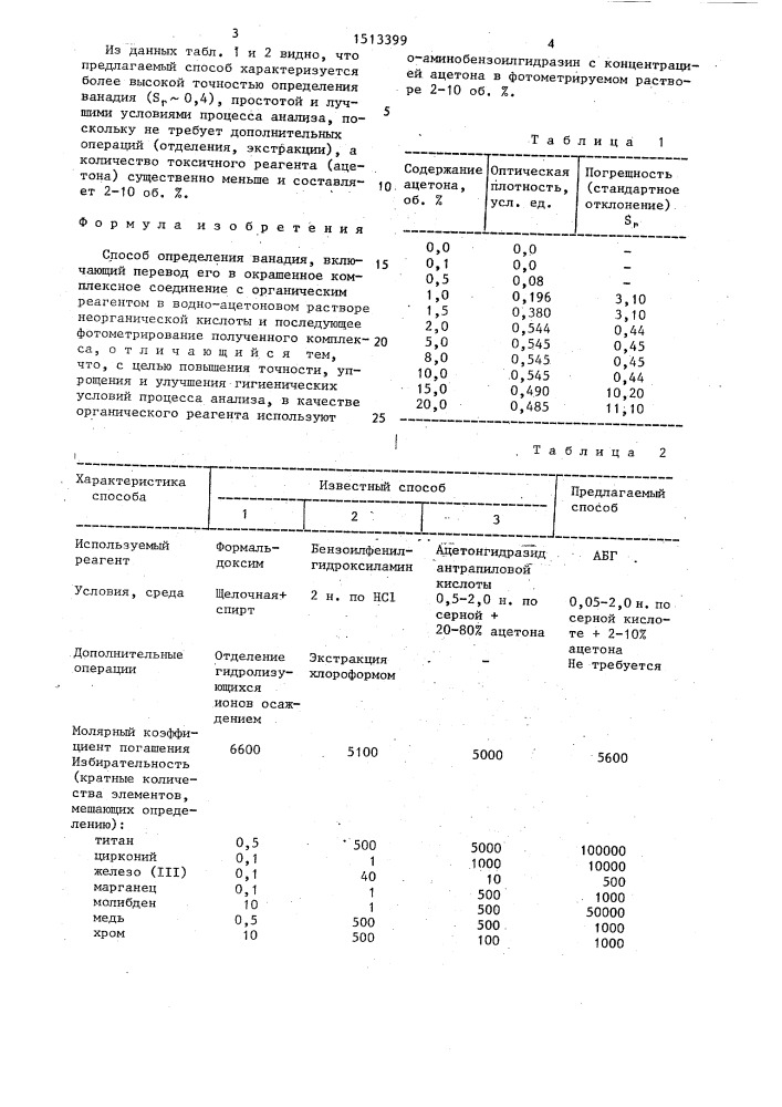 Способ определения ванадия (патент 1513399)