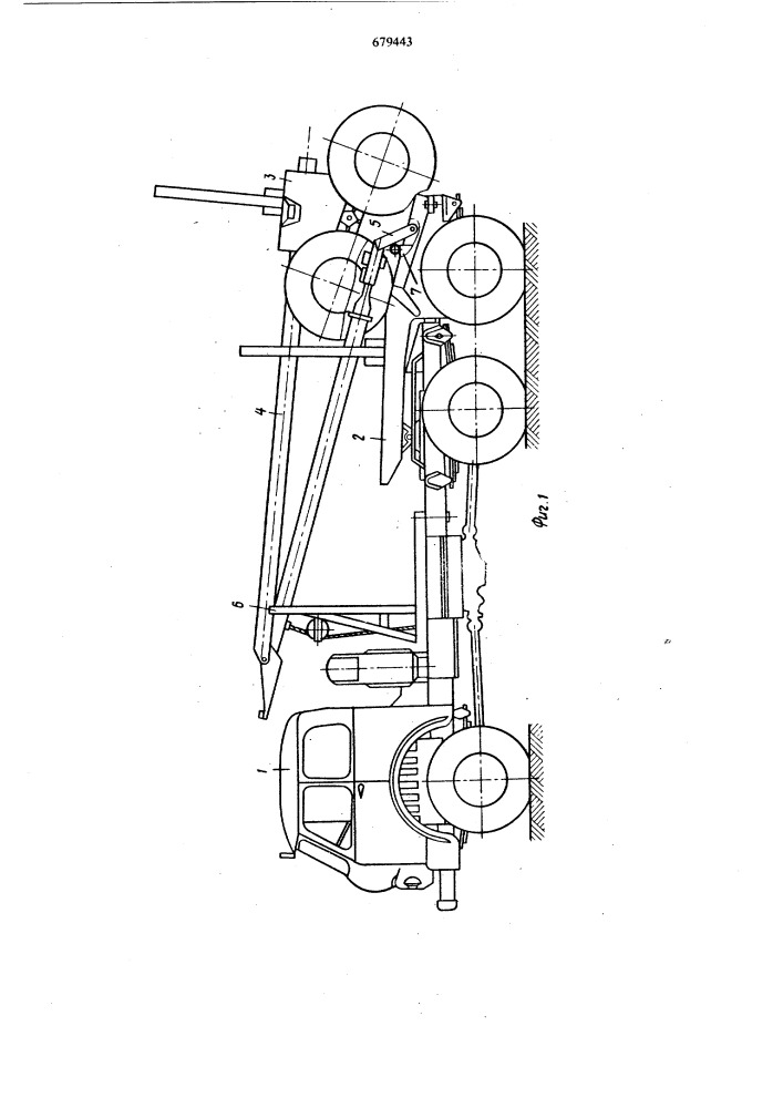 Машина для погрузки и транспортировки деревьев (патент 679443)