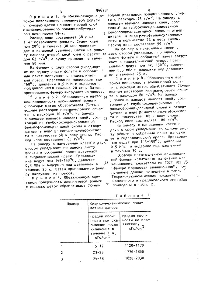 Способ изготовления армированной фанеры (патент 946931)