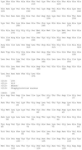 Композиции для иммунизации против staphylococcus aureus (патент 2508126)