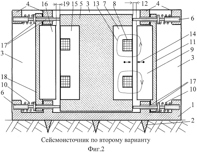 Импульсный электромагнитный источник поперечных сейсмических волн (варианты) (патент 2457512)