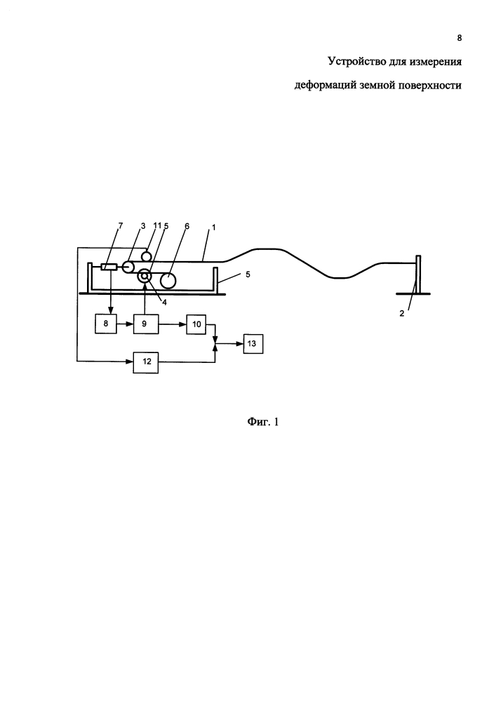 Устройство для измерения деформаций земной поверхности (патент 2625616)