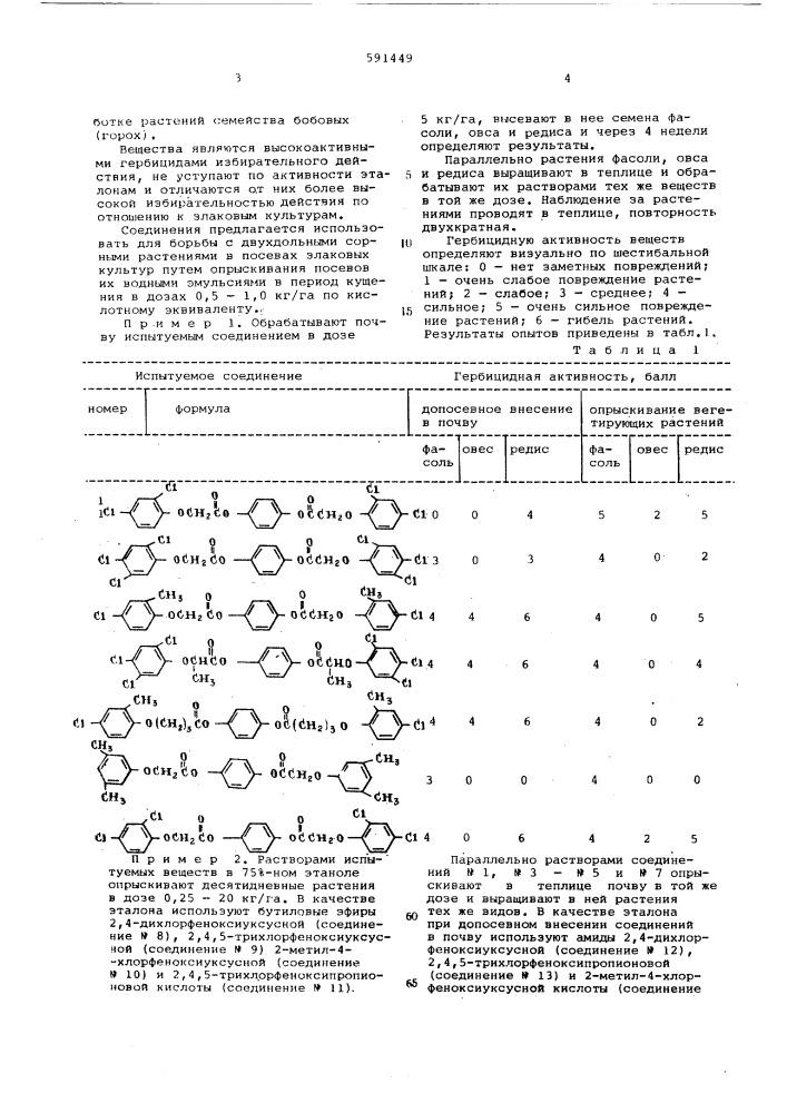 Бис-арилоксиацил-фенолы (патент 591449)