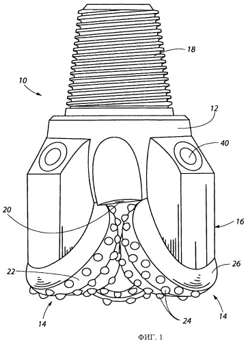 Буровое долото с режущим элементом, спеченным с корпусом шарошки (патент 2456427)