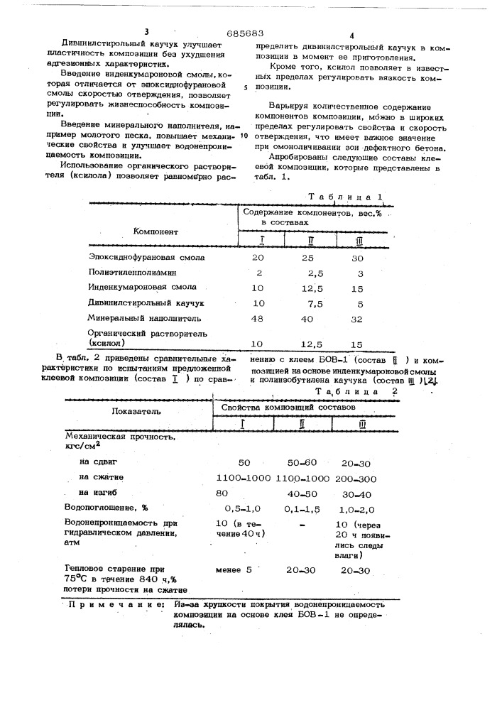 Клеевая композиция (патент 685683)