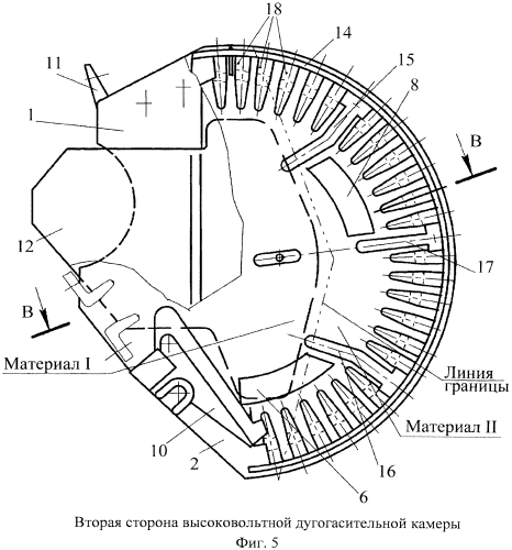 Высоковольтная дугогасительная камера (патент 2551360)