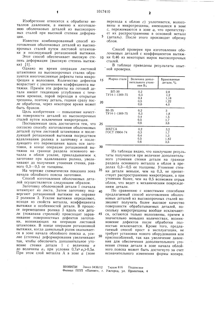 Способ изготовления оболочковых деталей (патент 1017410)