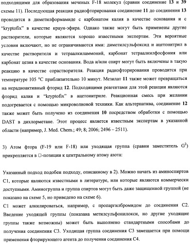 Соединения для применения в визуализации, диагностике и/или лечении заболеваний центральной нервной системы или опухолей (патент 2505528)