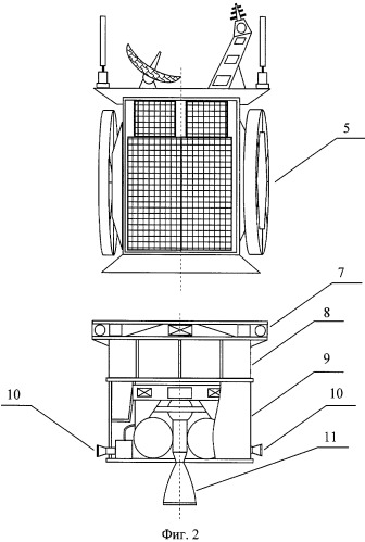 Космическая головная часть для группового запуска спутников (патент 2428358)