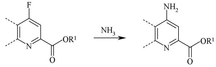 Способ получения 4-амино-5-фтор-3-галоген-6-(замещенных)пиколинатов (патент 2545074)