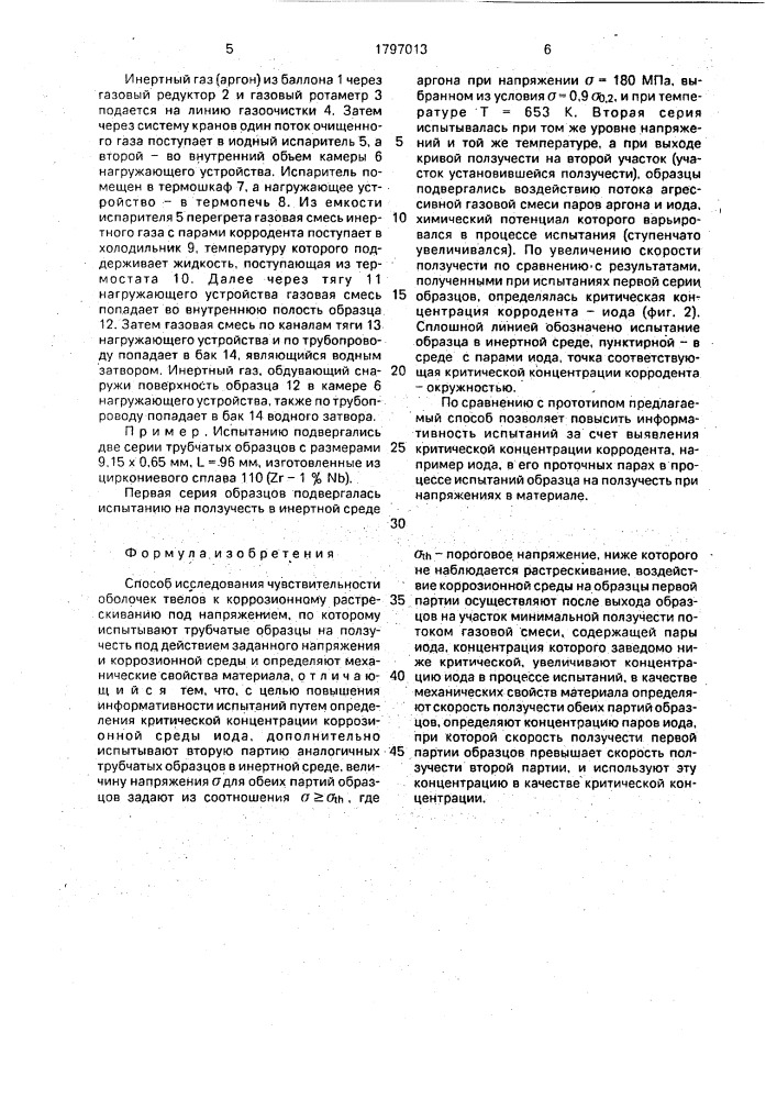 Способ исследования чувствительности оболочек твэлов к коррозионному растрескиванию (патент 1797013)