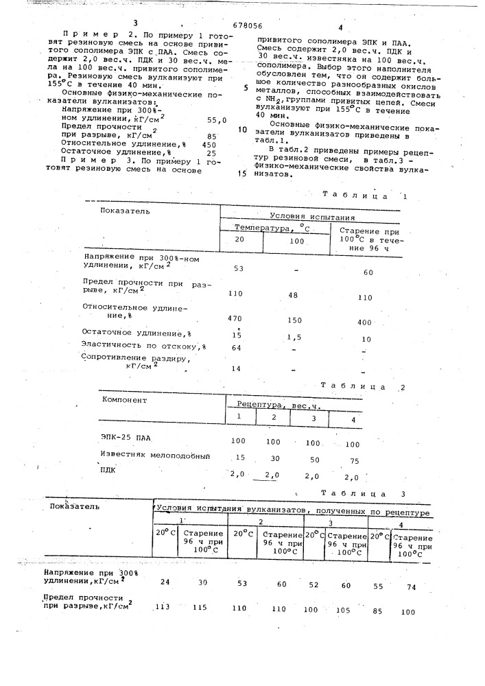 Вулканизуемая резиновая смесь (патент 678056)