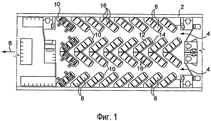 Оптимизированная компоновка салона летательного аппарата (патент 2517624)