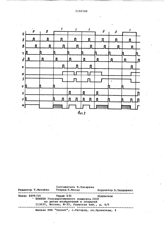 Устройство передачи двоичных сигналов (патент 1100749)