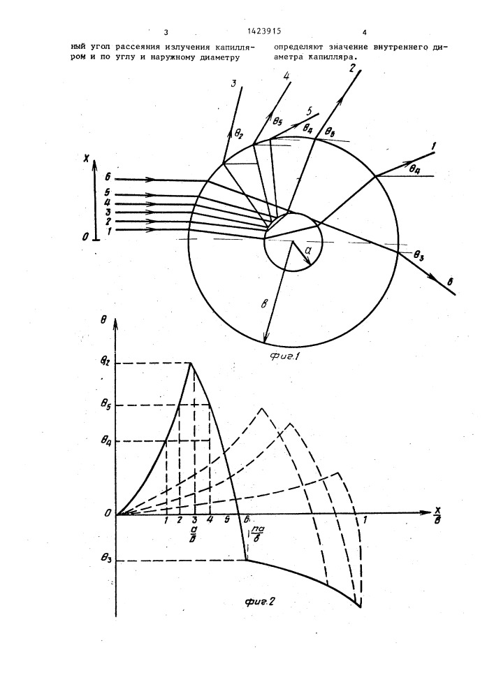 Способ контроля геометрических параметров стеклянных капилляров в процессе вытяжки (патент 1423915)