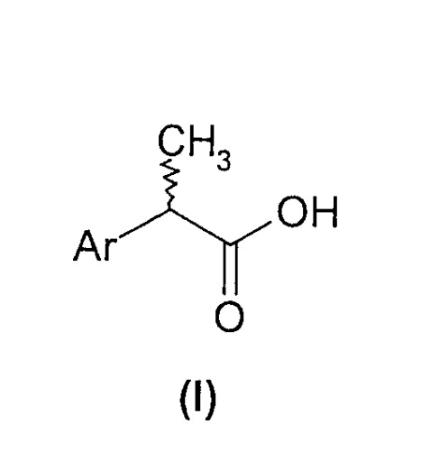 2-арилпропионовые кислоты и содержащие их фармацевтические композиции (патент 2317075)